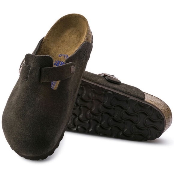Birkenstock Boston Soft Footbed Suede Leather in Mocha Size 37 (6 - 6.5) - Picture 1 of 4